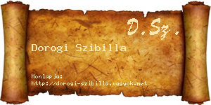 Dorogi Szibilla névjegykártya